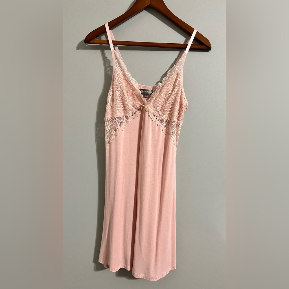 Daisy Fuentes Blush Lace Chemise